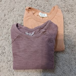 Peek baby long-sleeved tees 6-12 mo